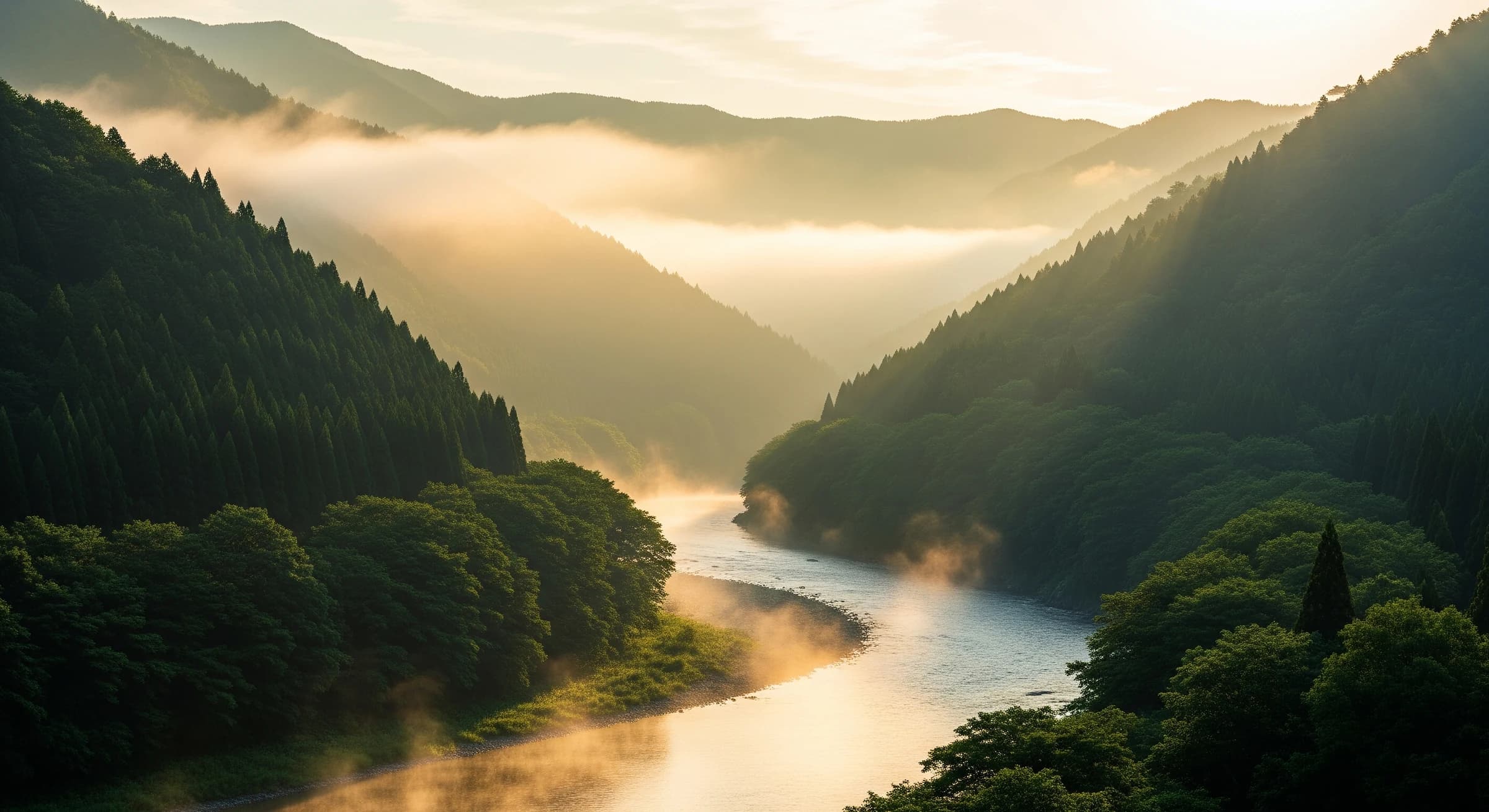 富士川を流れる水のクローズアップ